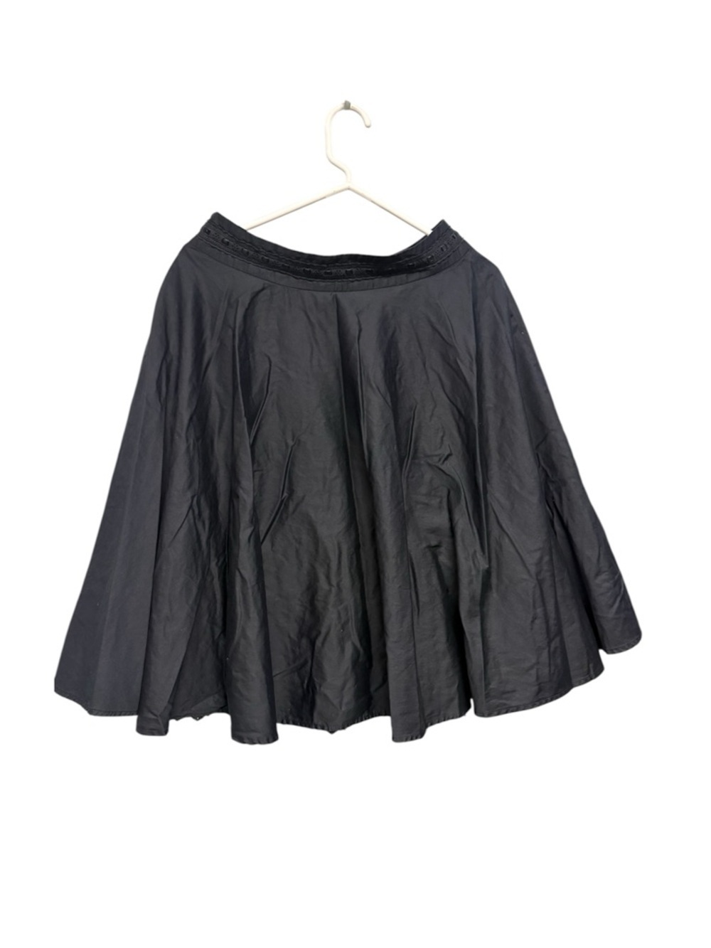 Odille Anthropologie Black Full Circle Midi Skirt size 4.